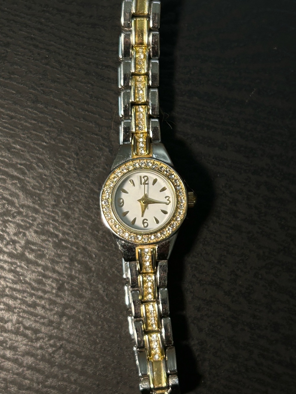 Two-toned crystal accent mini watch